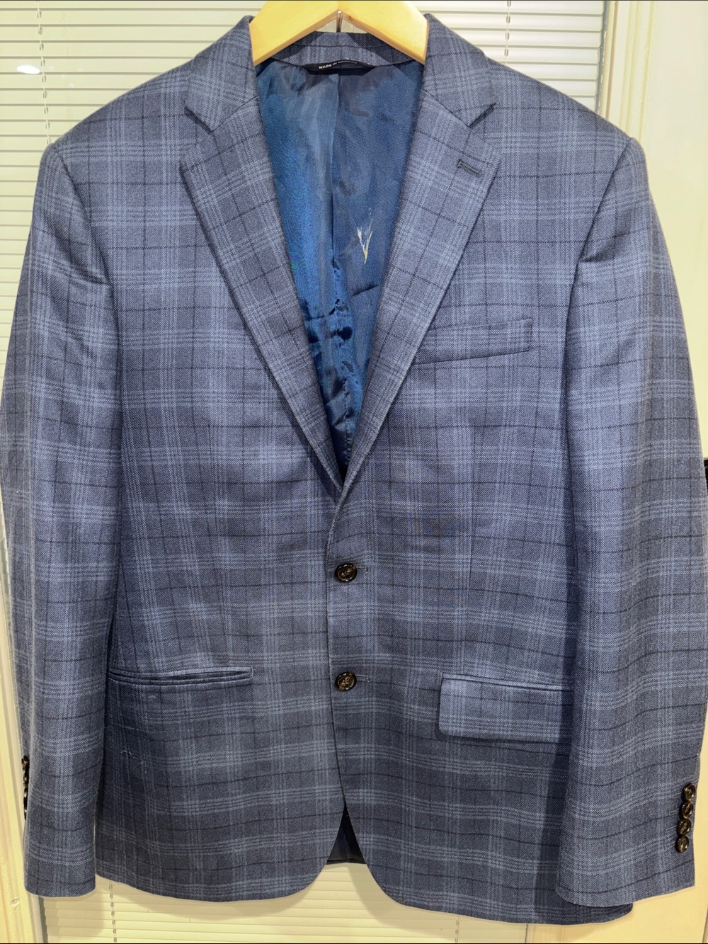 Ralph Lauren Blue Plaid Two-Button Sport Coat